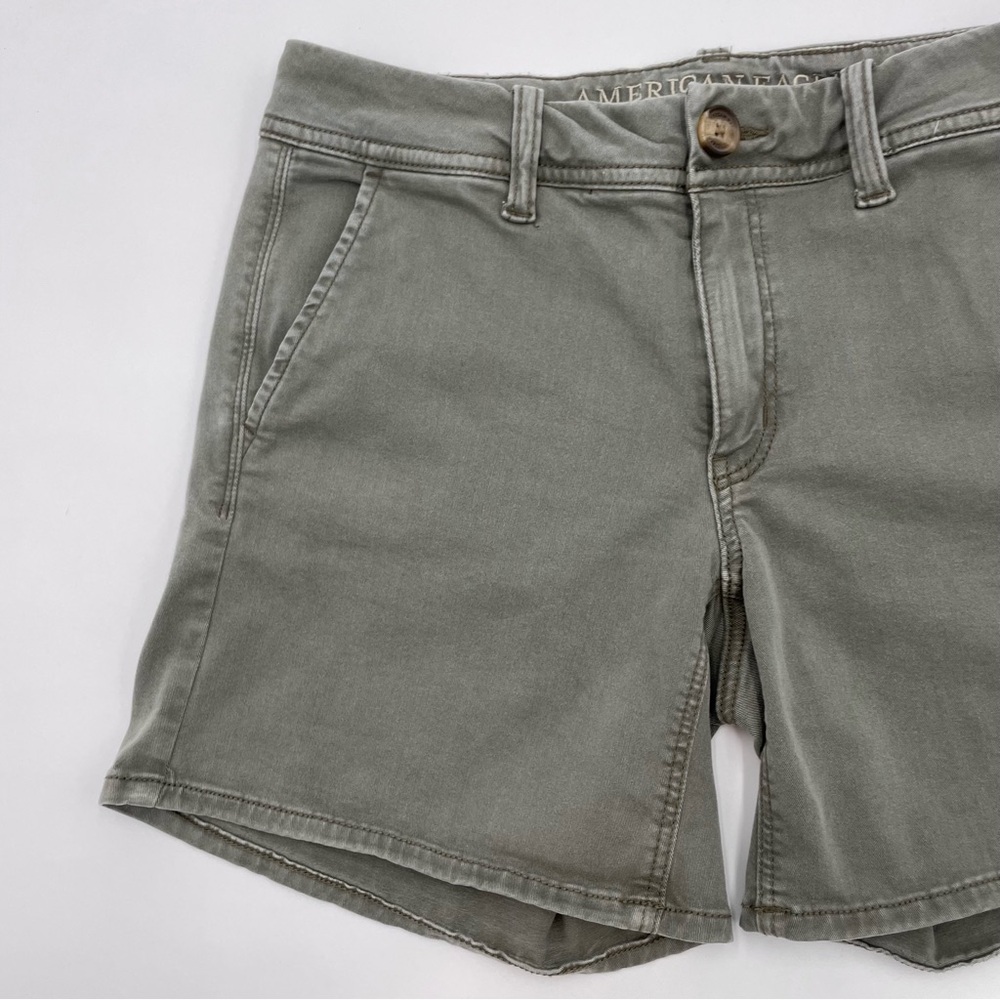 American Eagle Shorts Women Size 6‎ Military Green Super Stretch X Summer Casual - Picture 5 of 9